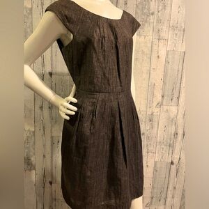 Alice and Olivia brown shift dress.